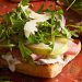 Open-Face Pear and Ham Ciabatta