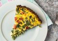 Smoked Sausage & Kale Quiche with Broccoli Crust