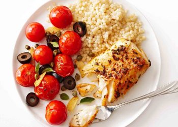 Mediterranean Cod with Roasted Tomatoes