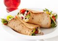 Mediterranean Veggie Wrap with Cilantro Hummus