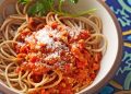 Romesco Sauce with Whole-Grain Pasta & Parmesan