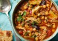Slow-Cooker Mediterranean Chicken & Chickpea Soup