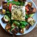 Israeli Salad with Challah Croutons & Feta